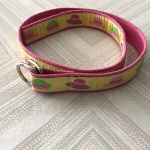 Douglas Paquette Pink/Yellow Belt w. Colorful Hats